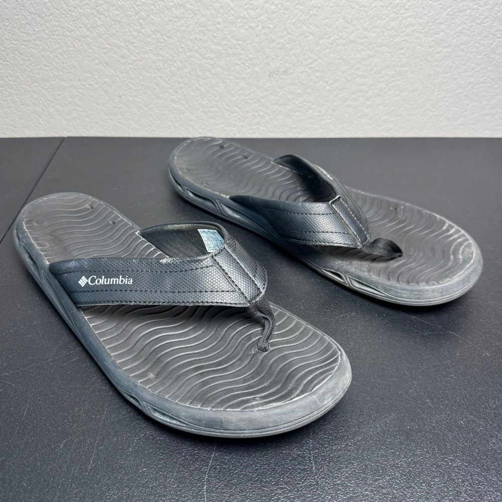 Columbia Mens Black Flip Flop Sandals Water Shoes YM5336-010 Size 12 - Picture 1 of 8